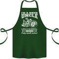 Biker Uncle Like a Normal Uncle's Day Funny Cotton Apron 100% Organic Forest Green