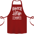 Biker Uncle Like a Normal Uncle's Day Funny Cotton Apron 100% Organic Maroon