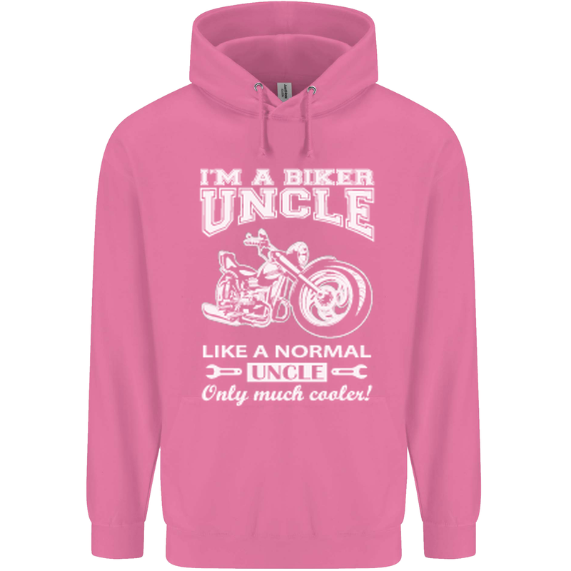 Biker Uncle Like a Normal Uncle's Day Funny Mens 80% Cotton Hoodie Azelea