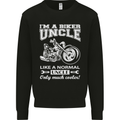 Biker Uncle Like a Normal Uncle's Day Funny Mens Sweatshirt Jumper Black