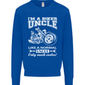 Biker Uncle Like a Normal Uncle's Day Funny Mens Sweatshirt Jumper Royal Blue