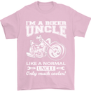 Biker Uncle Like a Normal Uncle's Day Funny Mens T-Shirt Cotton Gildan Light Pink