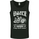 Biker Uncle Like a Normal Uncle's Day Funny Mens Vest Tank Top Black