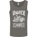 Biker Uncle Like a Normal Uncle's Day Funny Mens Vest Tank Top Charcoal