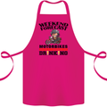 Biker Weekend Forecast Motorbikes Cotton Apron 100% Organic Pink