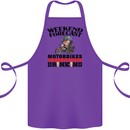 Biker Weekend Forecast Motorbikes Cotton Apron 100% Organic Purple