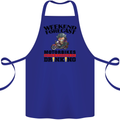 Biker Weekend Forecast Motorbikes Cotton Apron 100% Organic Royal Blue