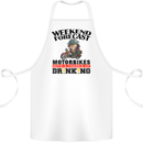 Biker Weekend Forecast Motorbikes Cotton Apron 100% Organic White