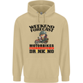 Biker Weekend Forecast Motorbikes Mens 80% Cotton Hoodie Sand