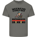 Biker Weekend Forecast Motorbikes Mens Cotton T-Shirt Tee Top Charcoal