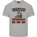 Biker Weekend Forecast Motorbikes Mens Cotton T-Shirt Tee Top Sports Grey