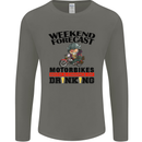 Biker Weekend Forecast Motorbikes Mens Long Sleeve T-Shirt Charcoal