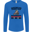 Biker Weekend Forecast Motorbikes Mens Long Sleeve T-Shirt Royal Blue