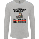 Biker Weekend Forecast Motorbikes Mens Long Sleeve T-Shirt Sports Grey