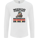 Biker Weekend Forecast Motorbikes Mens Long Sleeve T-Shirt White