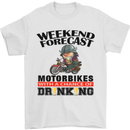 Biker Weekend Forecast Motorbikes Mens T-Shirt Cotton Gildan White