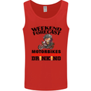 Biker Weekend Forecast Motorbikes Mens Vest Tank Top Red