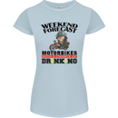 Biker Weekend Forecast Motorbikes Womens Petite Cut T-Shirt Light Blue