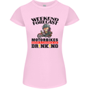 Biker Weekend Forecast Motorbikes Womens Petite Cut T-Shirt Light Pink