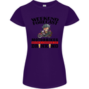 Biker Weekend Forecast Motorbikes Womens Petite Cut T-Shirt Purple