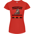 Biker Weekend Forecast Motorbikes Womens Petite Cut T-Shirt Red