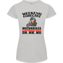 Biker Weekend Forecast Motorbikes Womens Petite Cut T-Shirt Sports Grey