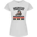 Biker Weekend Forecast Motorbikes Womens Petite Cut T-Shirt White