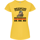 Biker Weekend Forecast Motorbikes Womens Petite Cut T-Shirt Yellow