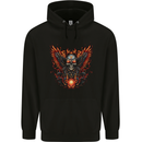 Biker Wings Motorbike Motorcycle Skull Childrens Kids Hoodie Black