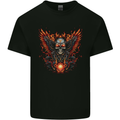 Biker Wings Motorbike Motorcycle Skull Kids T-Shirt Childrens Black