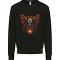 Biker Wings Motorbike Motorcycle Skull Mens Sweatshirt Jumper Black