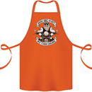 Bikers Don't Go Grey Motorbike Motorcycle Cotton Apron 100% Organic Orange