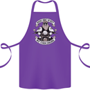 Bikers Don't Go Grey Motorbike Motorcycle Cotton Apron 100% Organic Purple