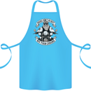 Bikers Don't Go Grey Motorbike Motorcycle Cotton Apron 100% Organic Turquoise