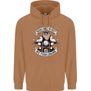 Bikers Don't Go Grey Motorbike Motorcycle Mens 80% Cotton Hoodie Caramel Latte
