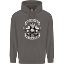 Bikers Don't Go Grey Motorbike Motorcycle Mens 80% Cotton Hoodie Charcoal