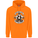 Bikers Don't Go Grey Motorbike Motorcycle Mens 80% Cotton Hoodie Orange
