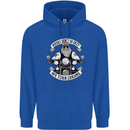 Bikers Don't Go Grey Motorbike Motorcycle Mens 80% Cotton Hoodie Royal Blue