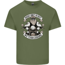 Bikers Don't Go Grey Motorbike Motorcycle Mens Cotton T-Shirt Tee Top Military Green