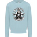 Bikers Don't Go Grey Motorbike Motorcycle Mens Sweatshirt Jumper Light Blue