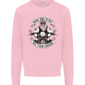 Bikers Don't Go Grey Motorbike Motorcycle Mens Sweatshirt Jumper Light Pink