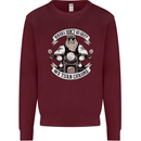 Bikers Don't Go Grey Motorbike Motorcycle Mens Sweatshirt Jumper Maroon