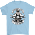 Bikers Don't Go Grey Motorbike Motorcycle Mens T-Shirt Cotton Gildan Light Blue