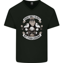 Bikers Don't Go Grey Motorbike Motorcycle Mens V-Neck Cotton T-Shirt Black