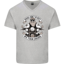 Bikers Don't Go Grey Motorbike Motorcycle Mens V-Neck Cotton T-Shirt Sports Grey