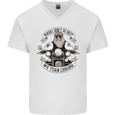 Bikers Don't Go Grey Motorbike Motorcycle Mens V-Neck Cotton T-Shirt White