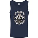 Bikers Don't Go Grey Motorbike Motorcycle Mens Vest Tank Top Navy Blue