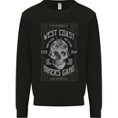 Bikers Gang Motorcycle Motorbike Skull Rock Mens Sweatshirt Jumper Black