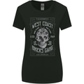 Bikers Gang Motorcycle Motorbike Skull Rock Womens Wider Cut T-Shirt Black