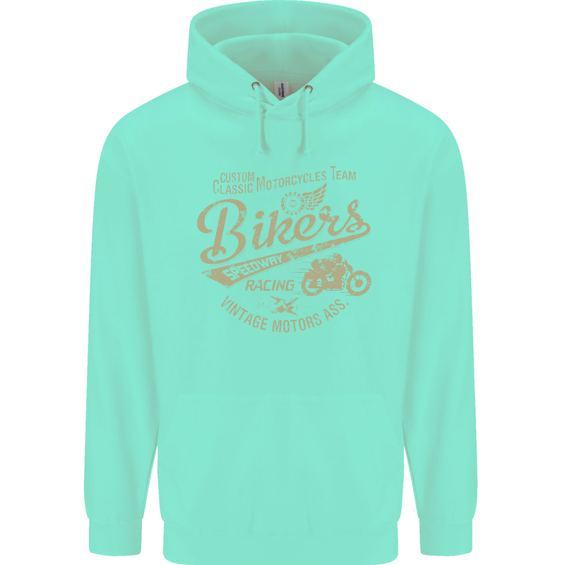 Bikers Speedway Racing Childrens Kids Hoodie Peppermint